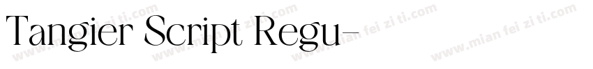 Tangier Script Regu字体转换